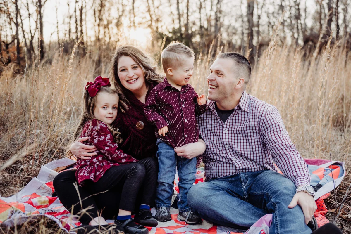 The Boccher family pictured together.